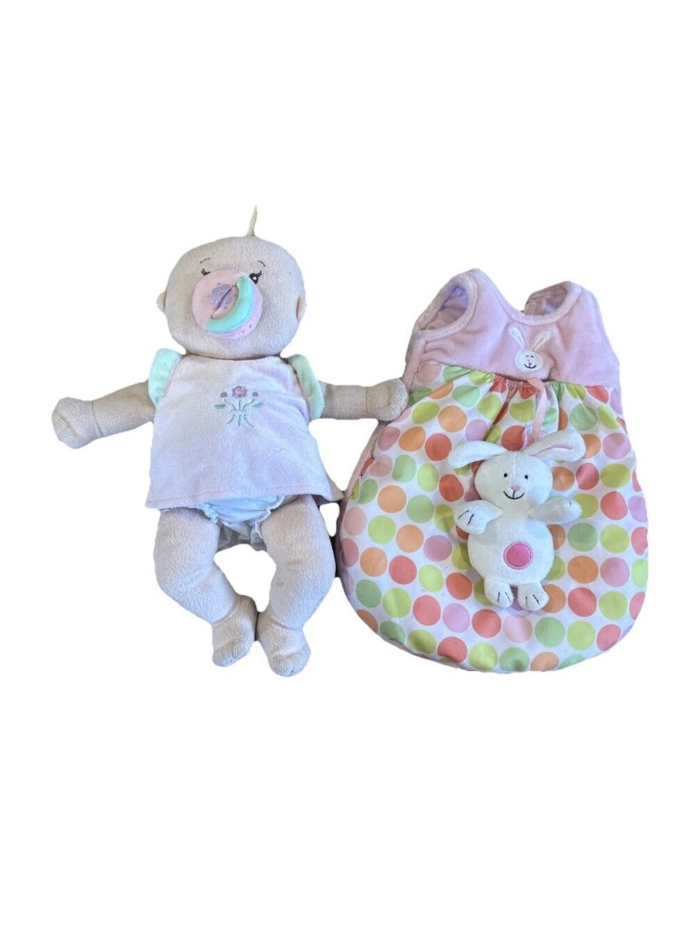 Manhattan Toy Wee Baby Stella 12" Doll with Snuggle Pod Sleep Sack Bundle
